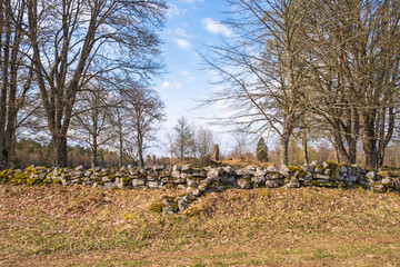 Sticker - Stone wall by an old church ruin