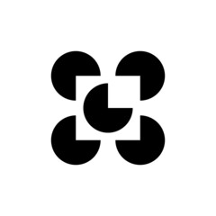 Poster - Abstract logo. Geometric abstract logos. Icon design