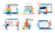 © SpicyTruffel - Content manager. Cartoon journalist copywriter working on text and storytelling, SEO boost and audience growth. Vector traffic marketing