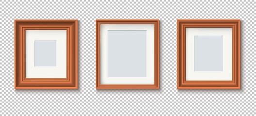 Canvas Print - wooden photo frames