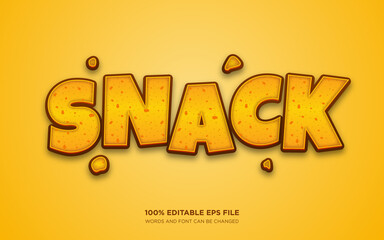 Wall Mural - Snack editable text style effect
