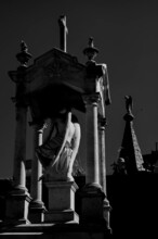 Recoleta Cemetery, Buenos Aires Argentina, Black And White