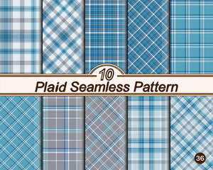 Check plaid seamless set pattern.