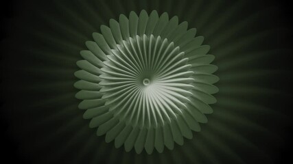 Poster - A bright spiral. Motion. The spring, which is twisted like a flower, moves, spins and expands.