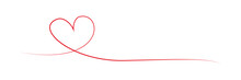 Single Line Valentine Day Heart Symbol. Stock Vector