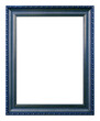 Antique blue frame isolated on the white background
