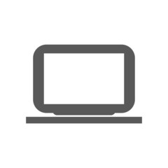 Leinwandbilder - laptop vector icon on white background. illustration