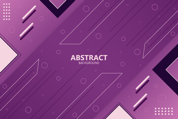 Poster - Geomatric creative abstract background with memphis purple color modern style, vector illustration eps file