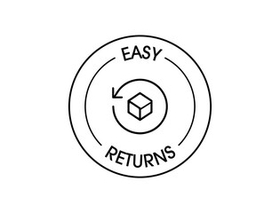 Poster - easy returns icon vector illustration 