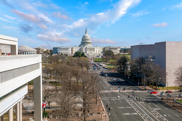 Fototapete - Washington, D.C. city skyline  of USA with United States Capitol