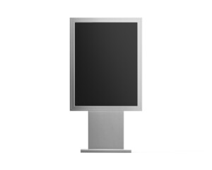 Wall Mural - WiFi network multi touch floor standing LCD ad display digital signage display touch monitor. 3d render illustration.