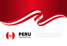 Peru Independence Day Background Banner Poster For National Celebration On July 28 Th.