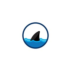 Sticker - shark fin icon