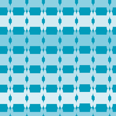 Poster - Blue fantasy figures seamless repeat pattern print background