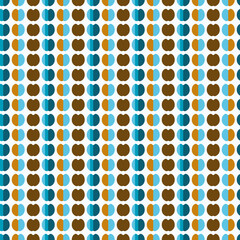 Poster - Vintage silhouette apples vector seamless repeat pattern print