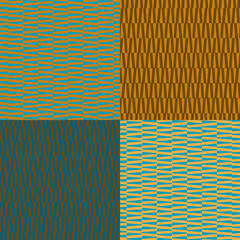 Poster - Blue and brown fantasy figures seamless repeat pattern print background