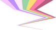 遠近感のある七色の虹のアーチのイラスト 同性愛 ファンタジー