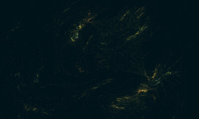 Wall Mural - Digital 3d representation of golden starry clusters scattered in far deep dark space. Cosmic galactic interstellar dimension. Golden cosmic dust glowing in the sky. Great as cover, print. decoration.