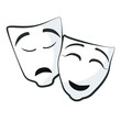 Theater Masken - Komödie und Tragödie 