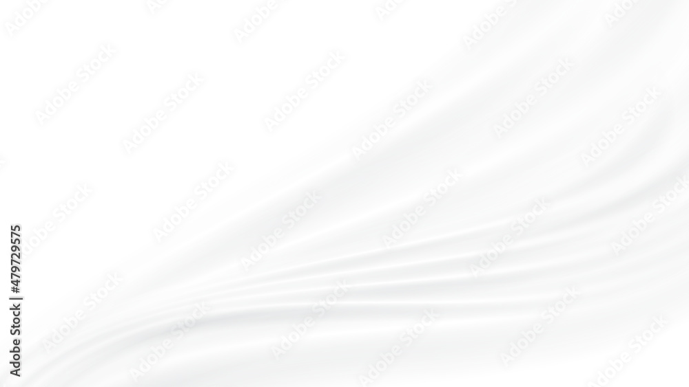 Abstract white gray background White silk satin background Wave smooth ...