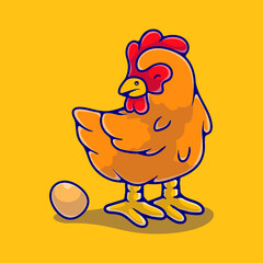 cute chicken illustration