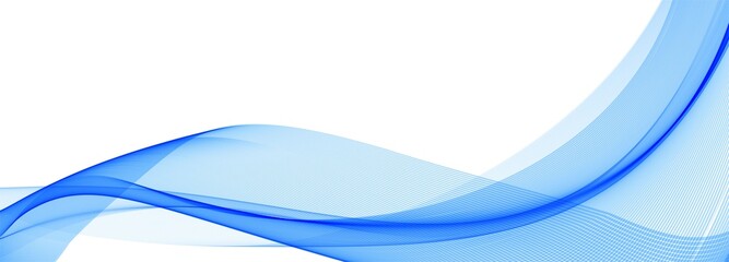 Modern flowing blue wave banner design