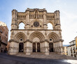 Facade of the medieval cathedral in gothic style at Cuenca in Castilla La Mancha, Spain