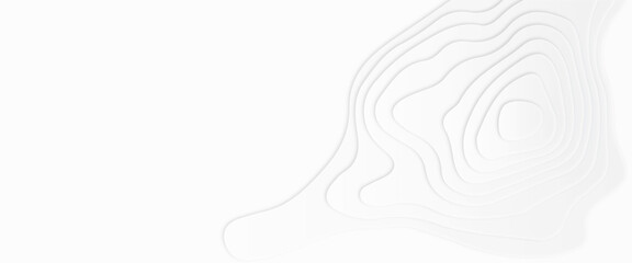 Poster - White wave paper curved reliefs abstract background, mountain hiking. Map line of topography, Vector abstract topographic map concept with space for your copy, 3D Cartography concept background, 