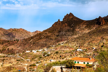 Wall Mural - Mountain village on Gran Canaria, Canary Islands, Spain.