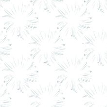 Chamomile Flowers. White Daisy Petals, Flower Arrangement On White Background, Seamless Texture, Vector Illustration