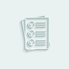 Poster -  checklist icon vector check mark sign