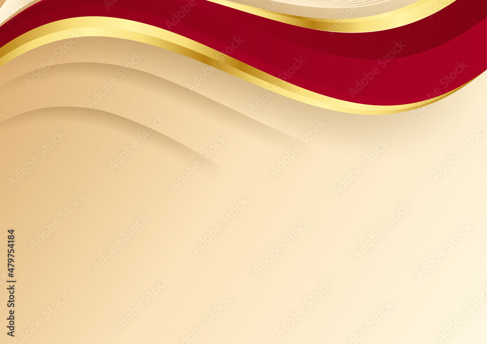 Premium professional red gold certificate design template Stock Vector ...