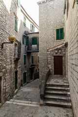 Wall Mural - Narrow alley in Sibenik, Croatia