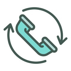 Poster - Service call icon outline vector. Center work. Job worker