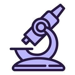 Poster - Lab microscope icon outline vector. Human baby. Experiment bio
