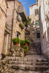 Sticker - Narrow alley in the old town of Dubrovnik, Croatia