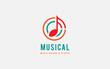 © Al Bharik 99 - music note vector logo design illustration