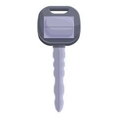 Poster - Ignition car alarm key icon cartoon vector. Hand lock. Door auto
