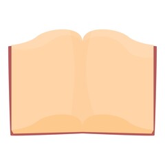 Poster - Open book icon cartoon vector. Blank page. School diary