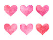 © artemisia1508 - Watercolor hearts for St. Valentine s Day on white background. Vector