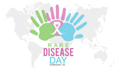 Wall Mural - Rare Disease Day, February 28. Vector template Design for banner, card, poster, background.