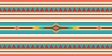 Southwestern Blanket Seamless Repeat Pattern  - Vector Illustration