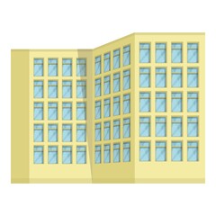 Multistory icon cartoon vector. Residential building. City block