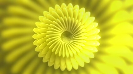 Poster - A bright spiral. Motion. The spring, which is twisted like a flower, moves, spins and expands.