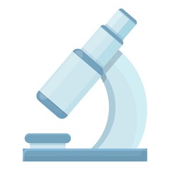 Poster - Microscope icon cartoon vector. Lab research. Biology lens