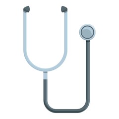 Poster - Stethoscope icon cartoon vector. Heart doctor. Medical clinic