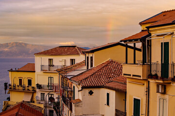 Old town of Pizzo at sunset, Calabria, Italy