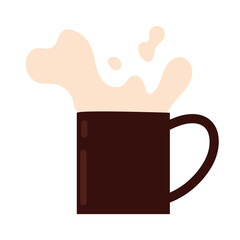 Poster - splashing cup of coffee