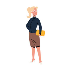 Wall Mural - businesswoman with folder