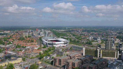 Wall Mural - Summer aerial cityscape of Eindhoven, Netherlands